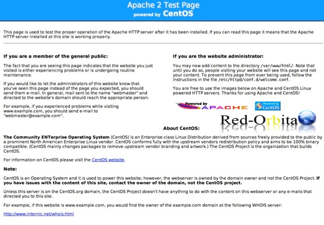 Install web server in centos 5.5