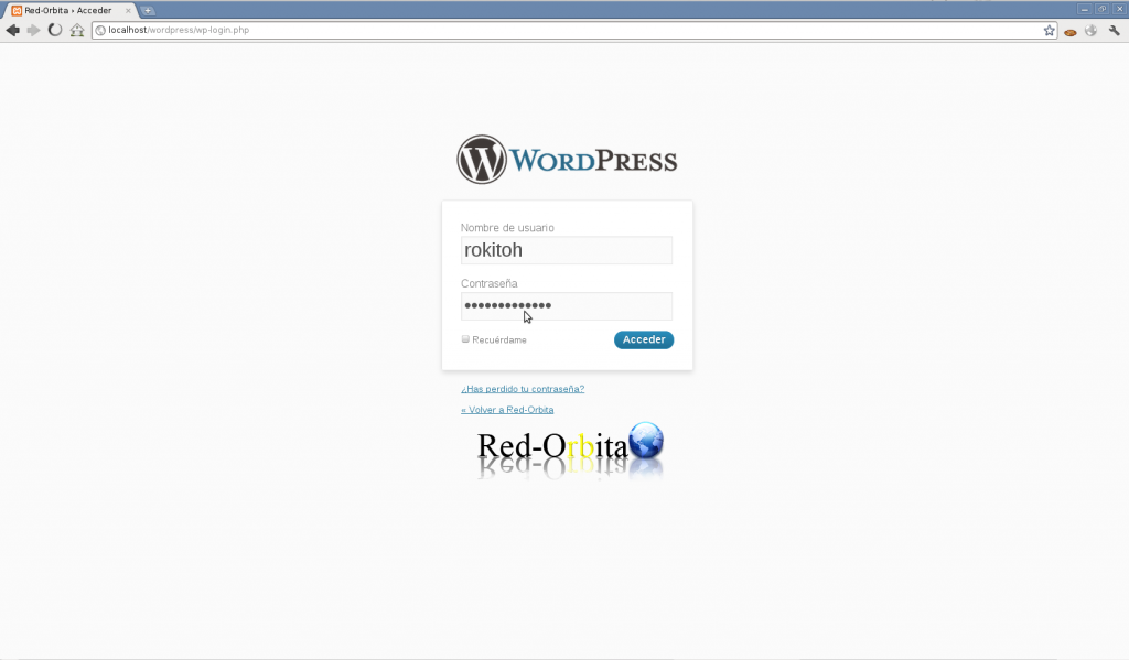 WordPress login