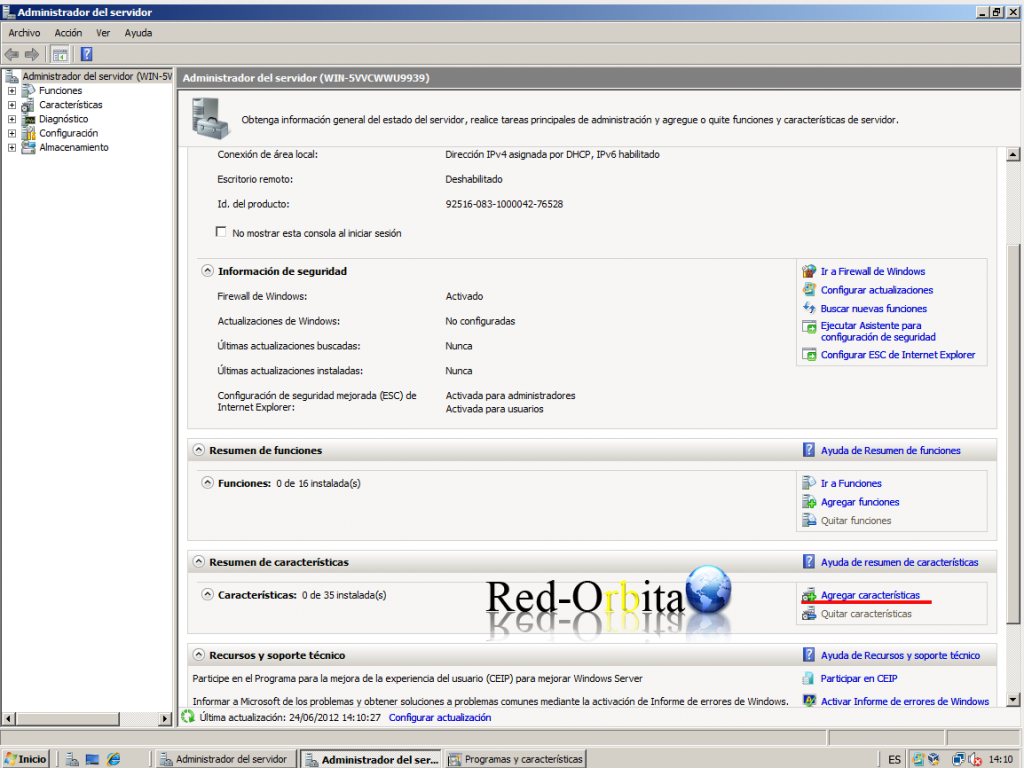 Instalar SNMP en Windows 2008 Server