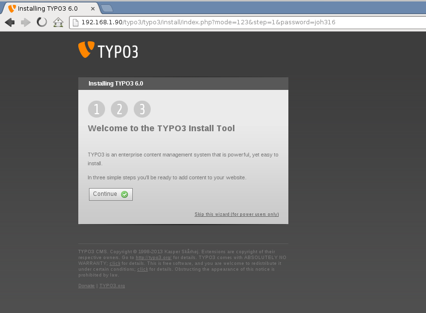 Instalar TYPO3 bajo GNU/Linux