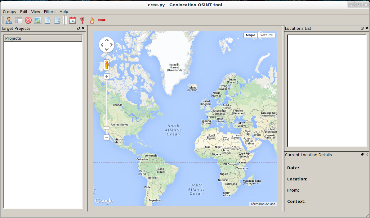 Geolocalización con Creepy