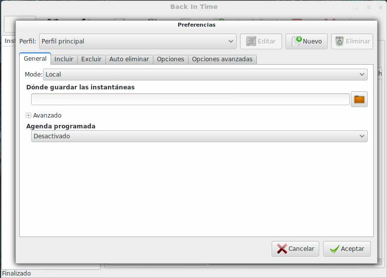 Back in Time – Realizar snapshots de nuestro sistema GNU/Linux.