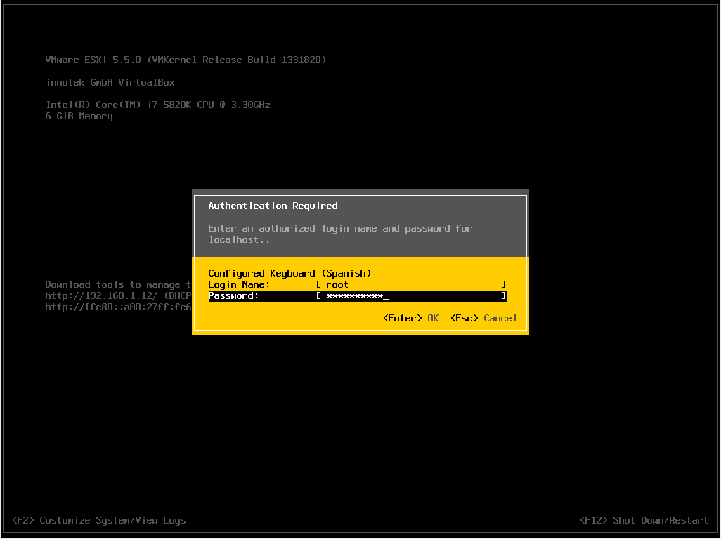 Configurar  servidor ESXI