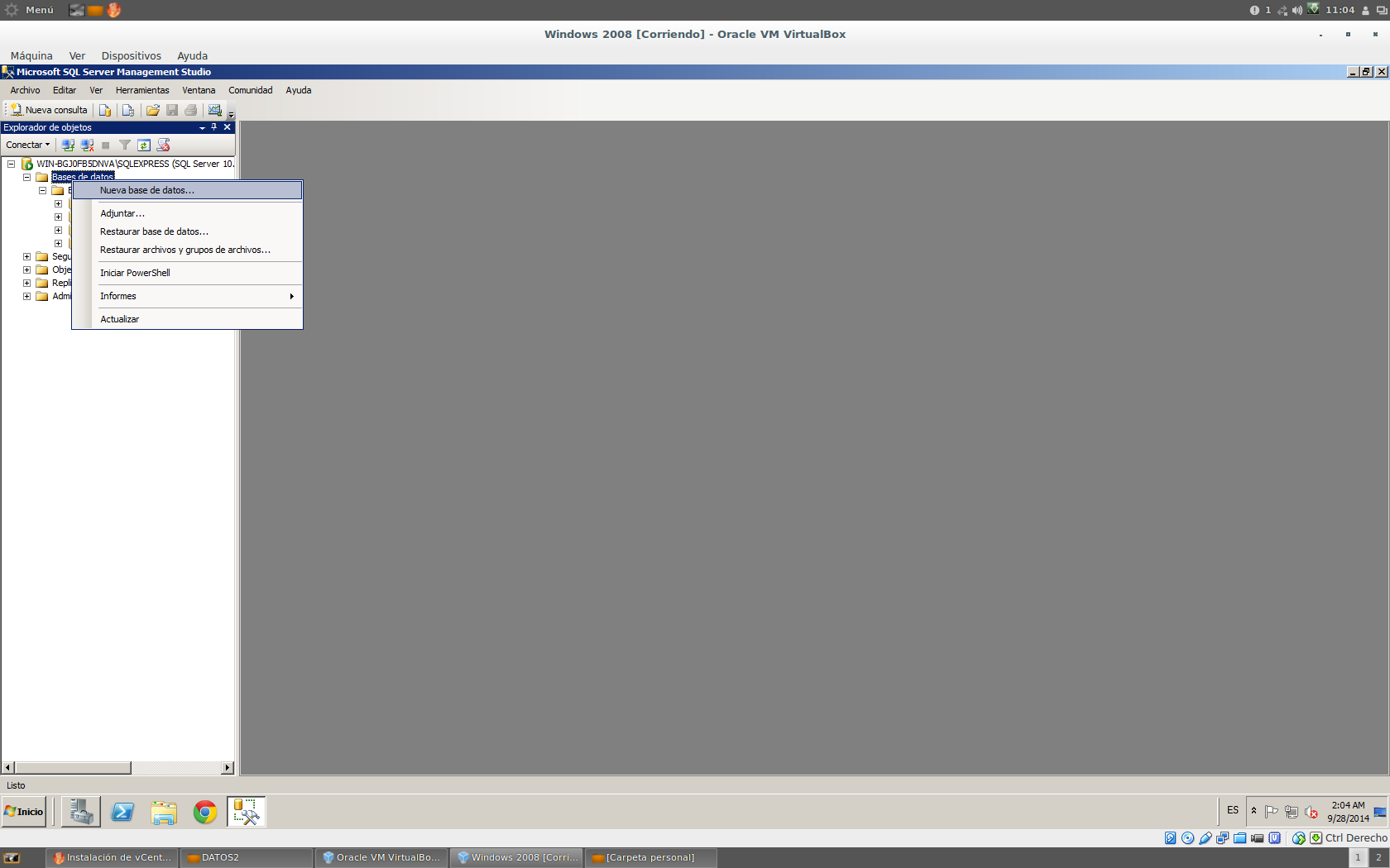 Instalar servidor vCenter Server 5.5