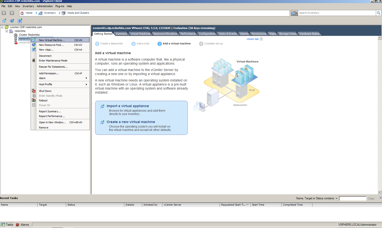 Crear una maquina virtual en VMware vSphere