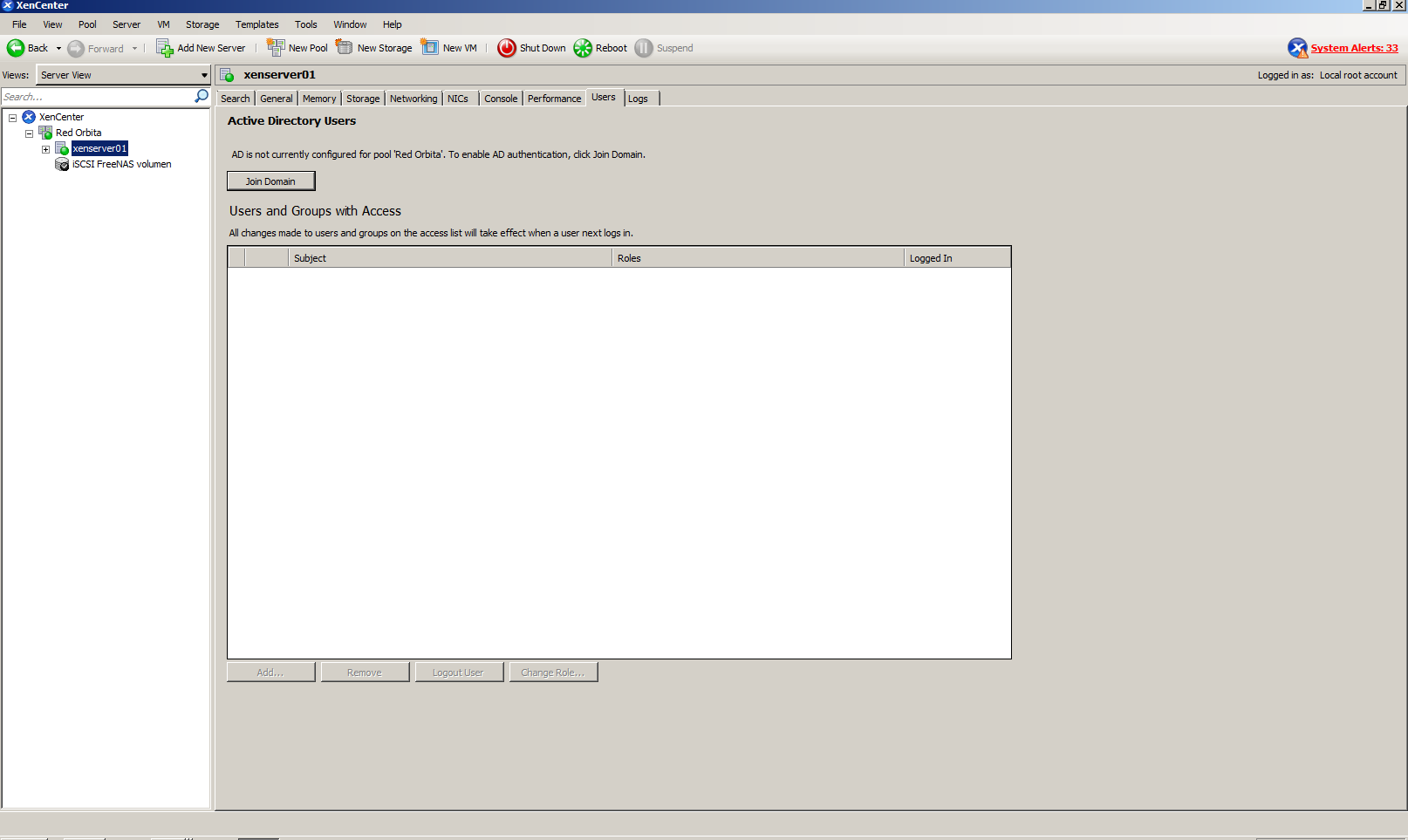 Añadir XenServer a un dominio de Active Directory