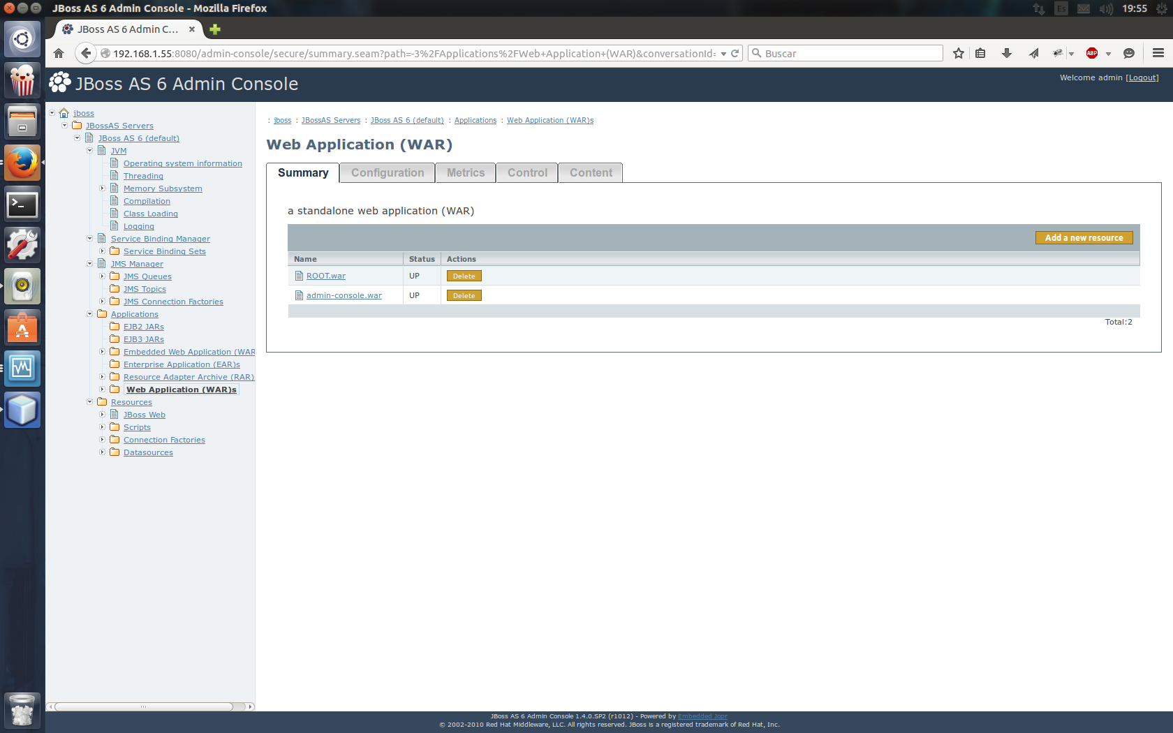 Añadir una aplicacion web a JBOSS