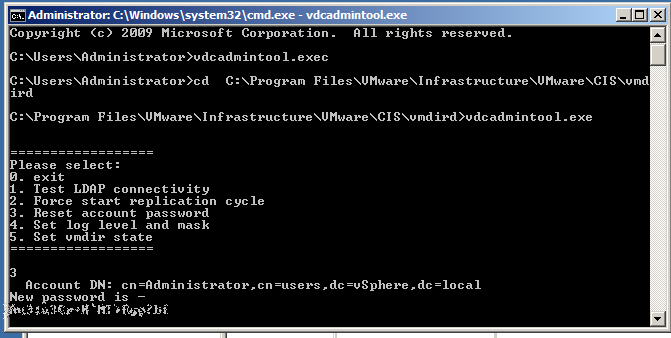 reset password administrator@vsphere.local en vCenter 5.5