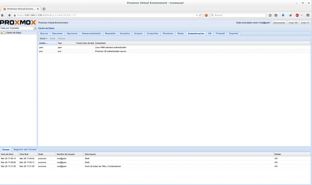 Integración Proxmox VE con Active Directory