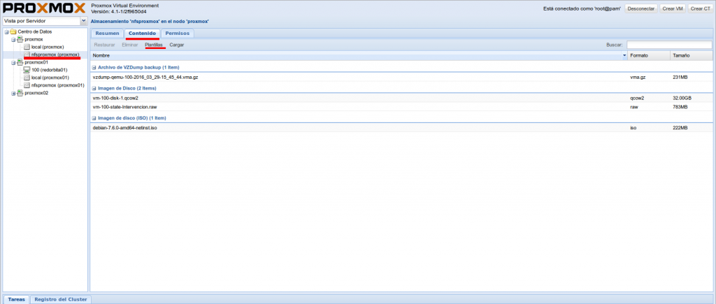 Instalar contenedores en Proxmox VE