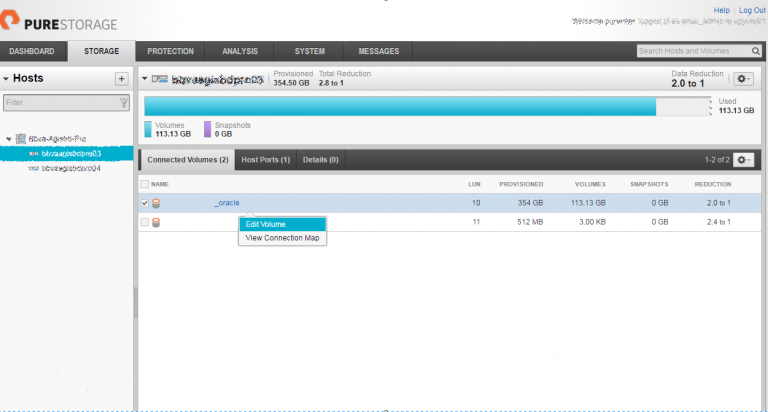 Ampliar volumen Pure Storage y redimensionar volumen LVM