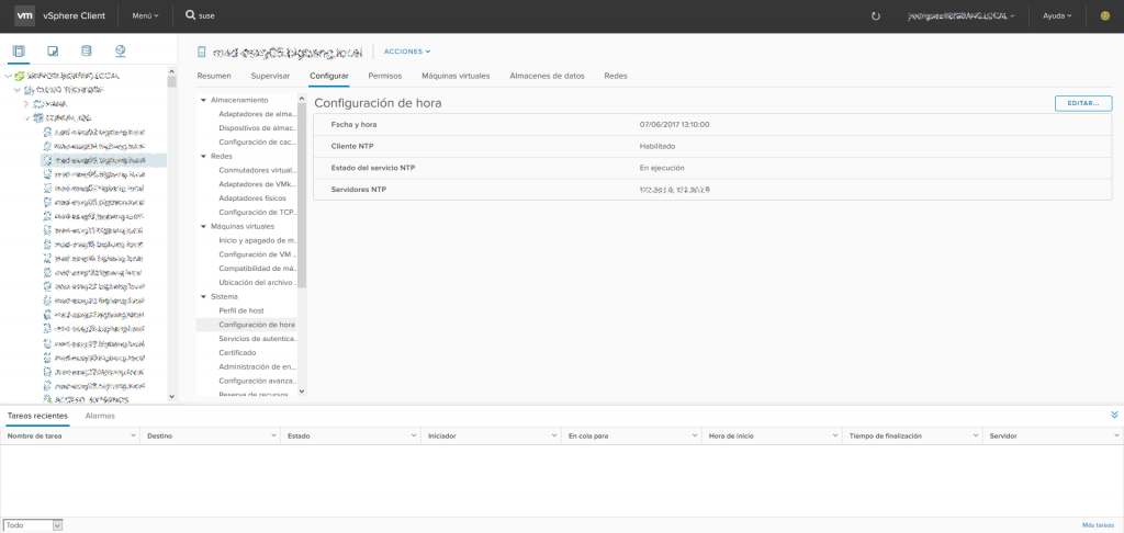 Configurar NTP en ESXi desde VMware vSphere