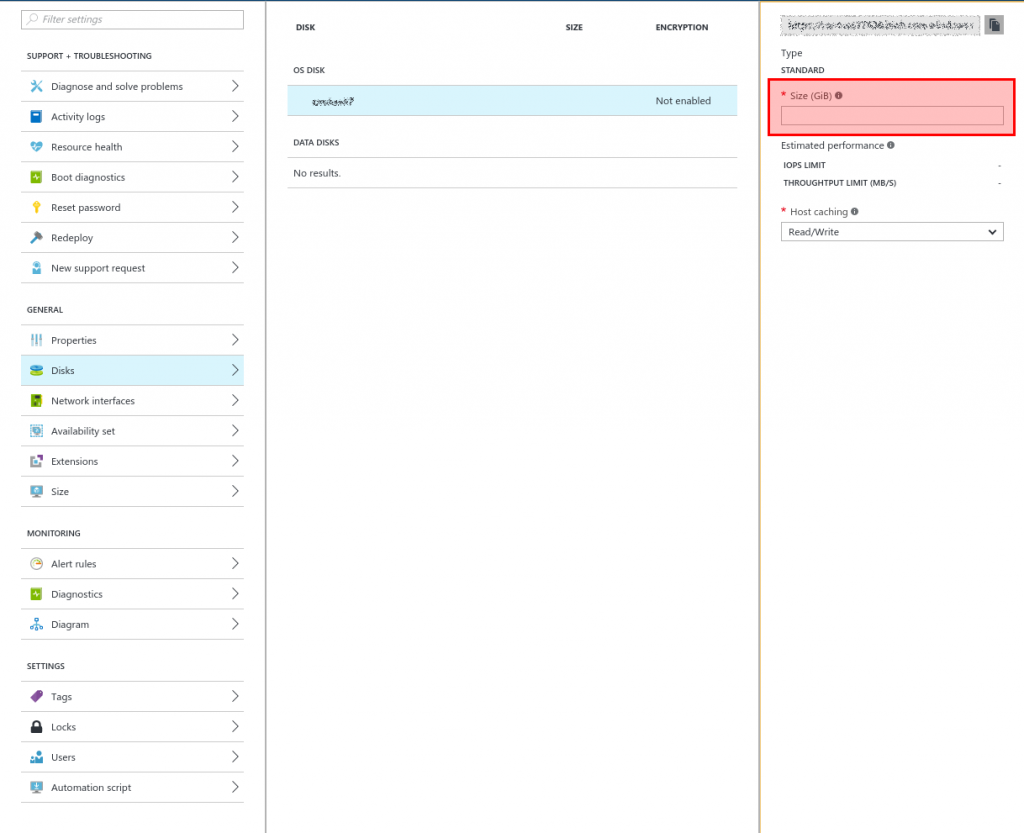 Expandir disco GNU/Linux en Azure
