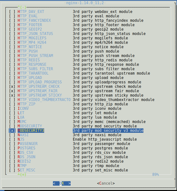 Instalación de NGINX con Modsecurity en FreeBSD