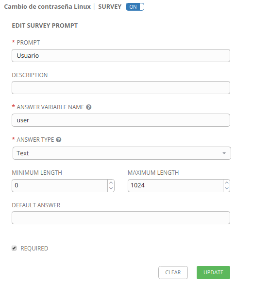 Cambio de contraseña en GNU/Linux con Ansible AWX