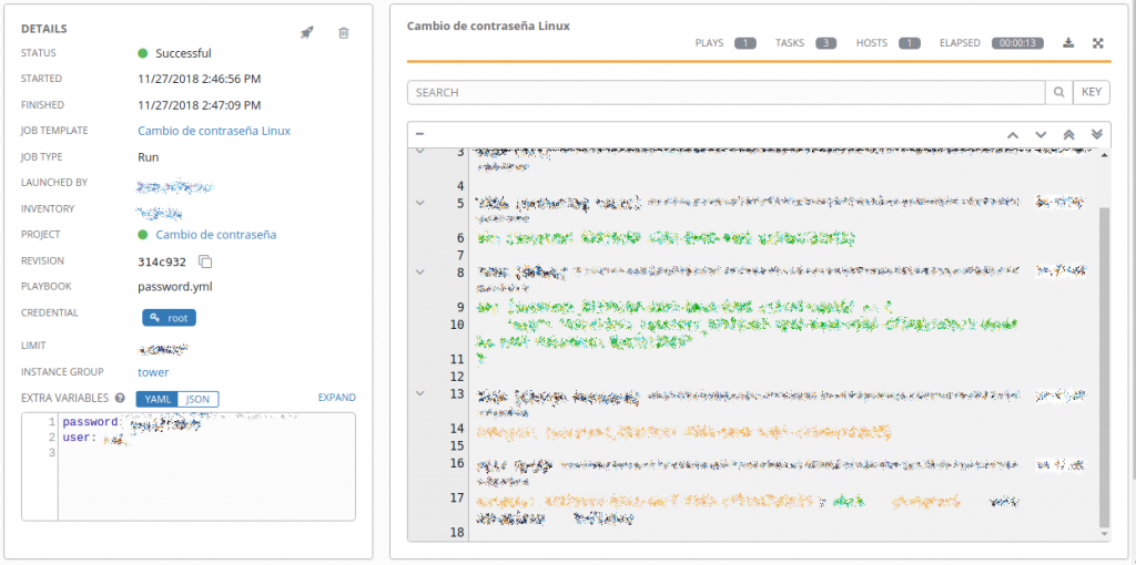 Cambio de contraseña en GNU/Linux con Ansible AWX