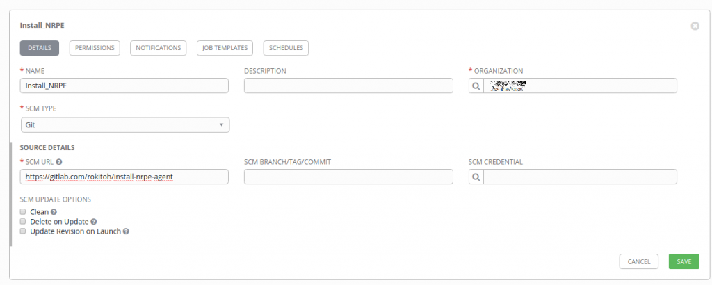 Automatización de instalación de agente NRPE con Ansible AWX