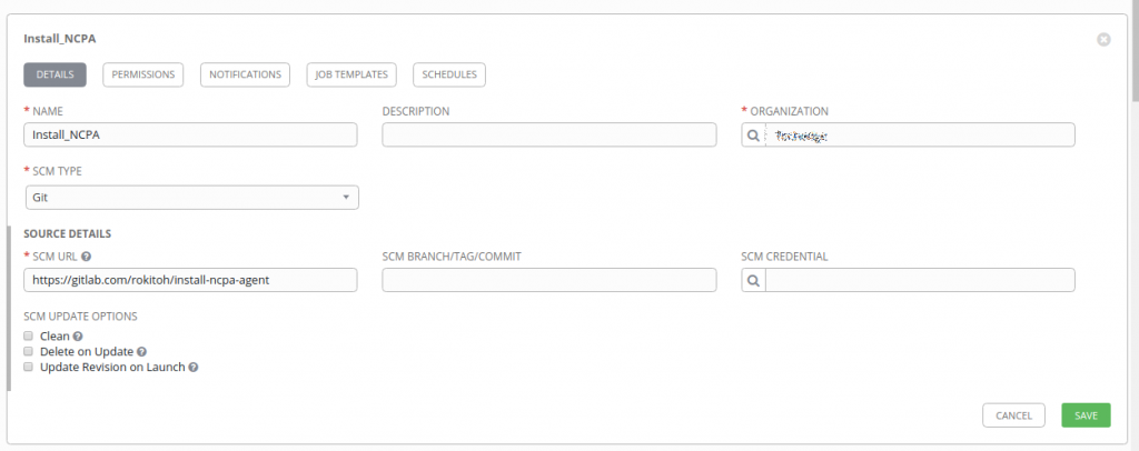 Automatización instalación NCPA con Ansible AWX