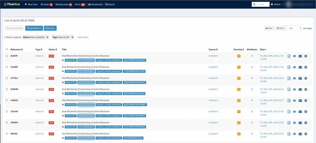 Integrar alertas Active Response de Wazuh en TheHive