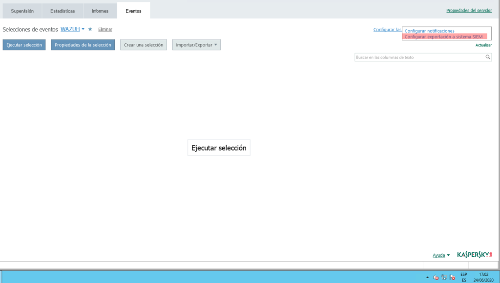 Integrar Kaspersky Security Center con Wazuh