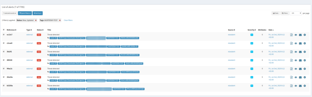 Integrar alertas Kaspersky de Wazuh en TheHive