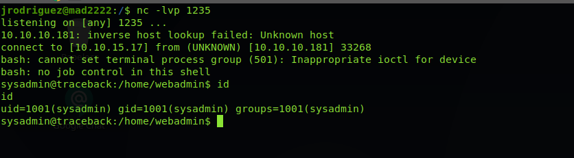HackTheBox – Traceback Writeup