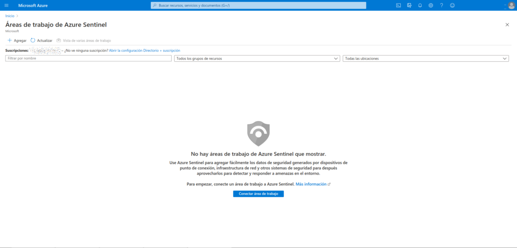 Instalación y configuración de Azure Sentinel