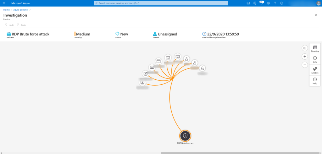 Detectar ataque Fuerza bruta RDP en Azure Sentinel