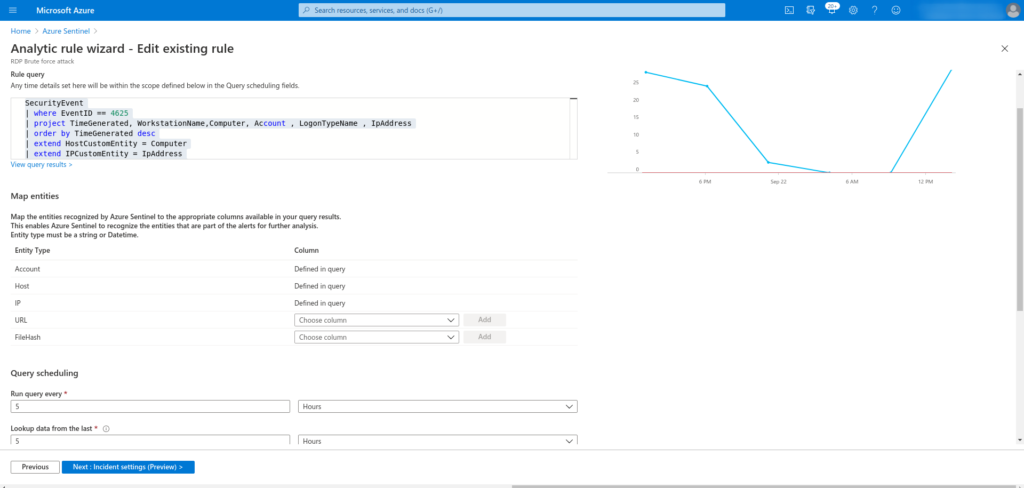 Detectar ataque Fuerza bruta RDP en Azure Sentinel