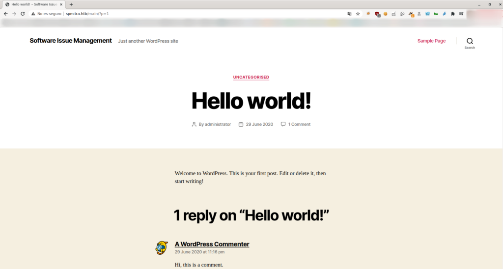 HackTheBox –  Spectra Writeup