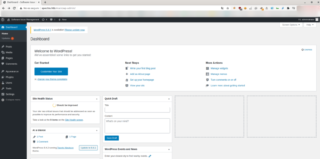 HackTheBox –  Spectra Writeup