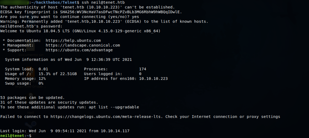 HackTheBox – Telnet Writeup