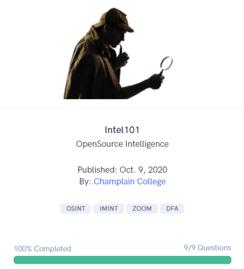 Cyberdefenders – Intel101 writeup