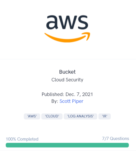 Cyberdefenders – Bucket writeup