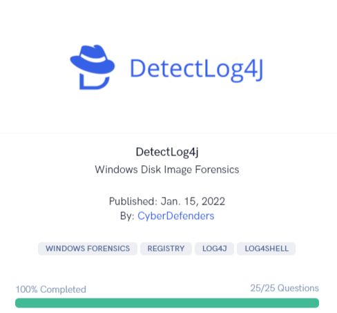 Cyberdefenders – DetectLog4j writeup