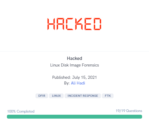 Cyberdefenders – Hacked writeup