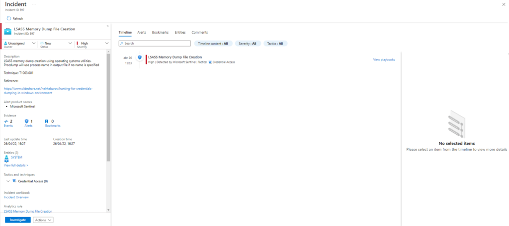 Emulación de ataques mediante Atomic Red Team y Detección con Azure Sentinel Parte 1 (ATT&CK T1003)