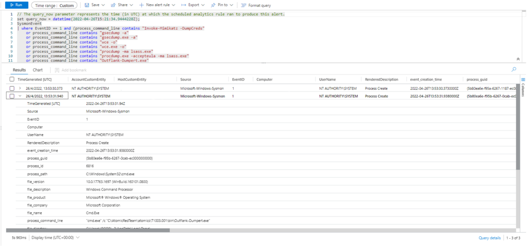 Emulación de ataques mediante Atomic Red Team y Detección con Azure Sentinel Parte 1 (ATT&CK T1003)