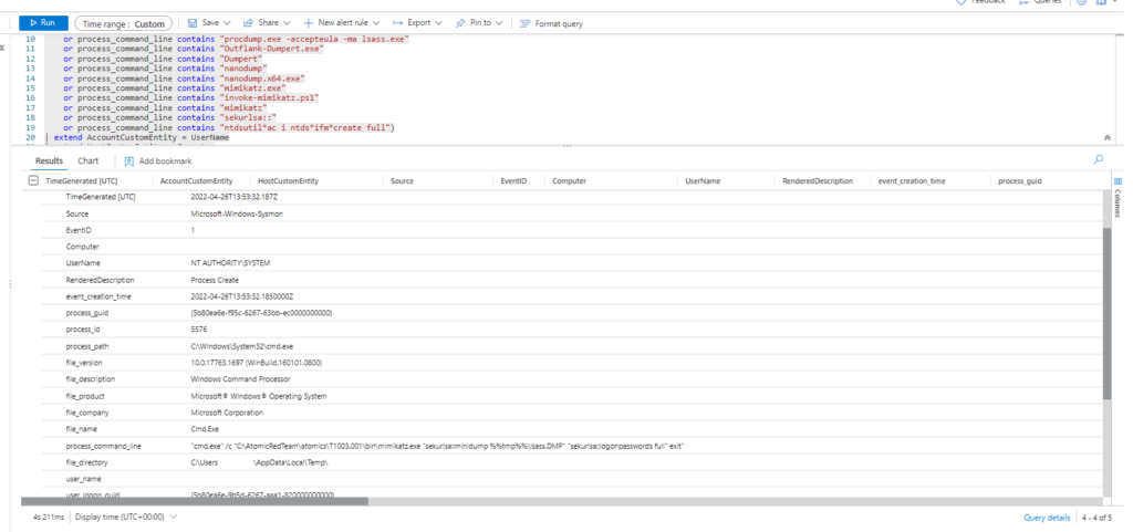 Emulación de ataques mediante Atomic Red Team y Detección con Azure Sentinel Parte 1 (ATT&CK T1003)
