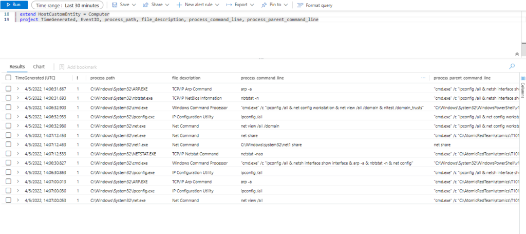 Emulación de ataques mediante Atomic Red Team y Detección con Azure Sentinel Parte 3 (ATT&CK T1016)