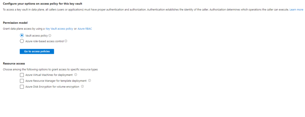 Cómo solucionar el error «microsoft.keyvault/vaults/write permission is required to add or edit access policies» en Azure