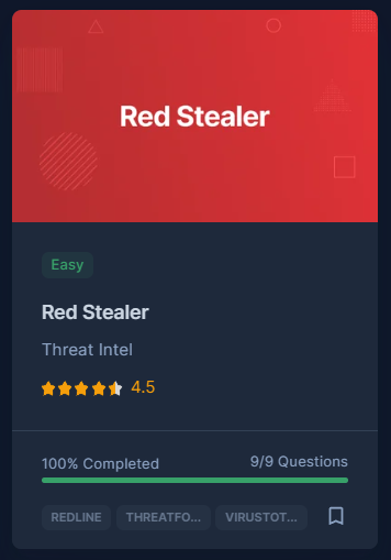 Cyberdefenders – Red Stealer Blue Team Lab writeup