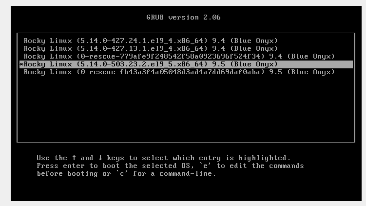 Acceso a Single User Mode en Rocky Linux / AlmaLinux