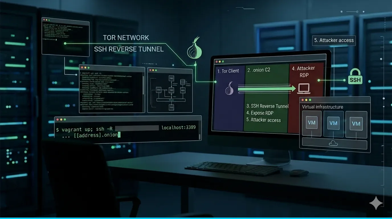 Lab PoC: SSH Reverse Tunnel sobre Tor (tecnica APT SandWorm)